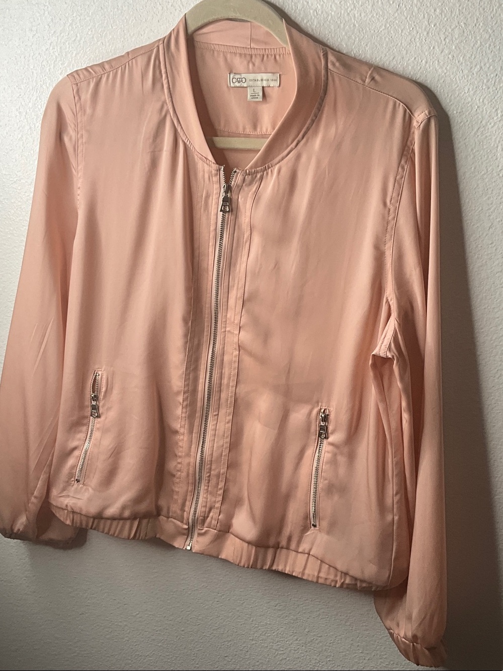 Cato Light Blush Bomber Jacket